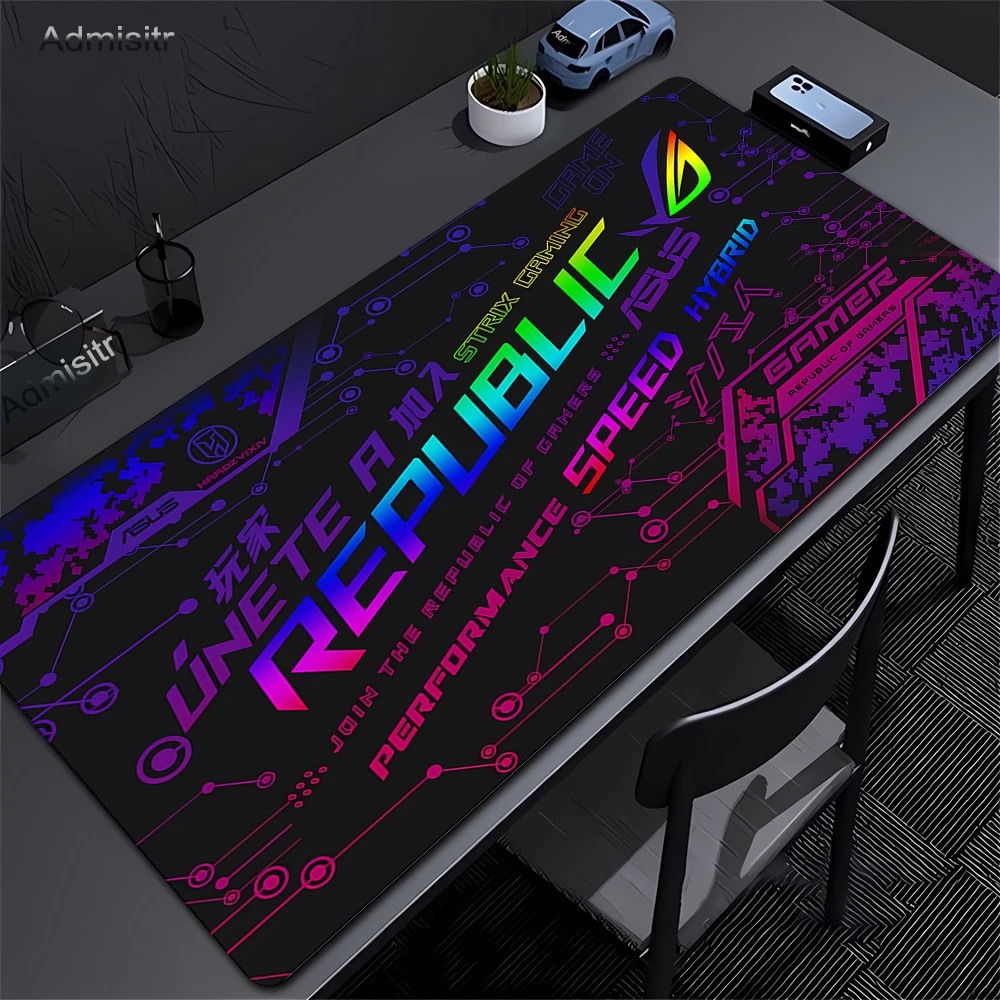 Asus Rog Mause Pad Anime Mouse Mats Gaming Computer Desk Mat Mouse Carpet Pc Accessories Gamer Mouse Pad Speed Rubber Mat