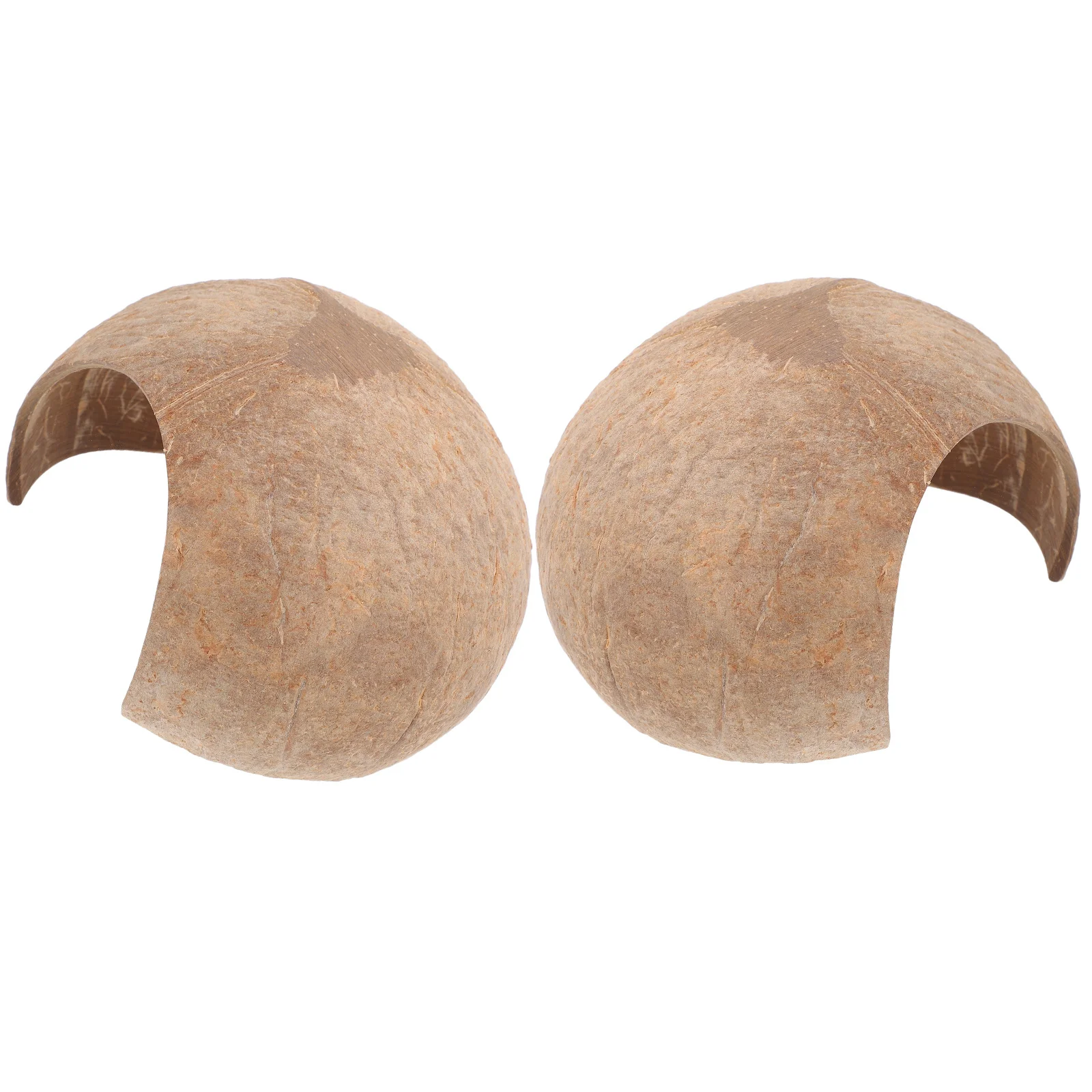 

2pcs Fish Tank Shrimp Caves Coconut Shell Reptile Hideout Aquarium Decor For Turtle Snake Gecko Shelter Habitat Simulation
