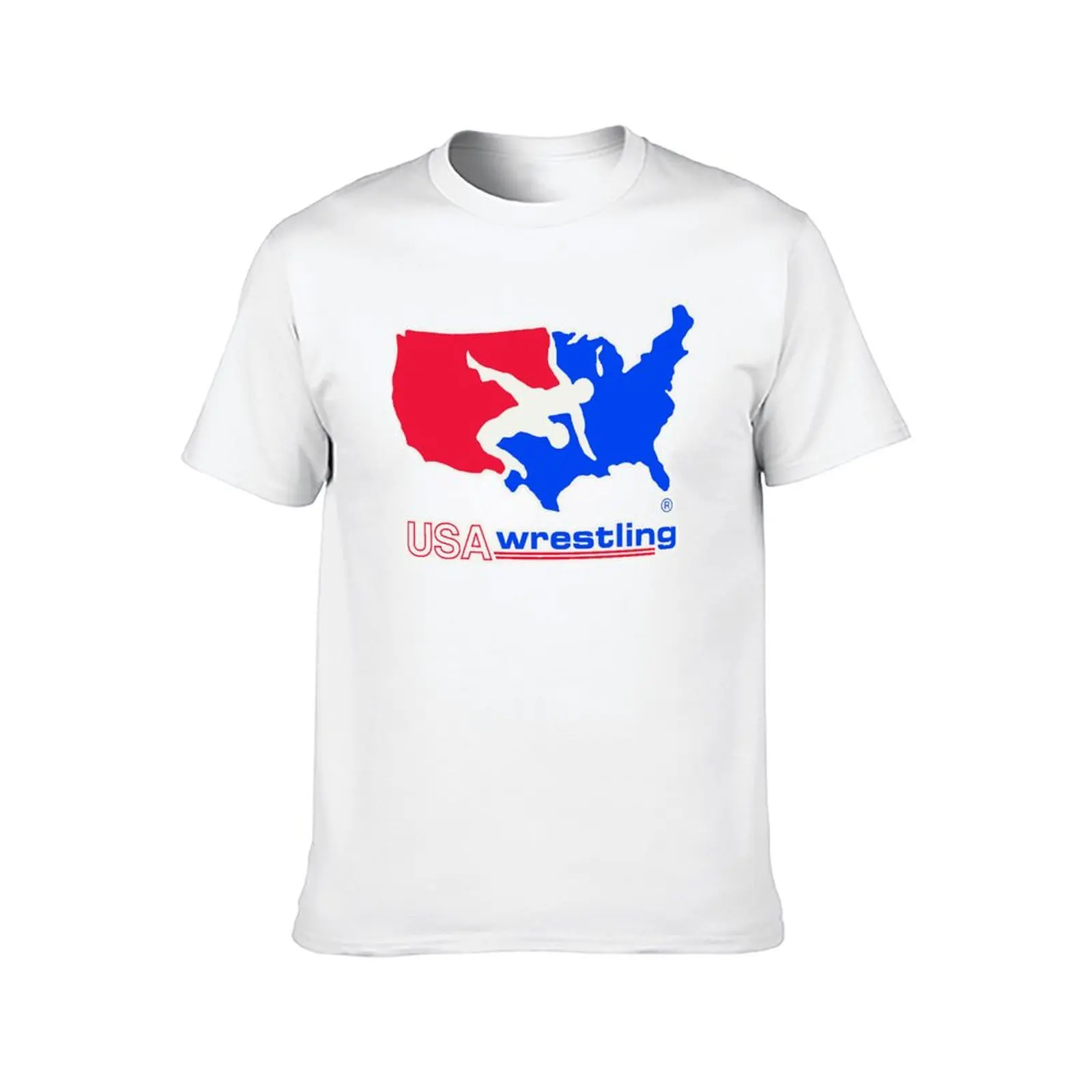Red Blue USA Wrestling Logo Premium T-Shirt man t shirts for men t shirts for man graphic funny T-Shirt