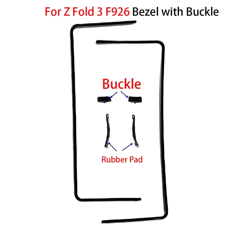 Bracket LCD Frame Bezel Screen Stand with buckle middle Rubber Pad For Samsung Z Fold 3 4 5 f916 f926 f936 f956 f946