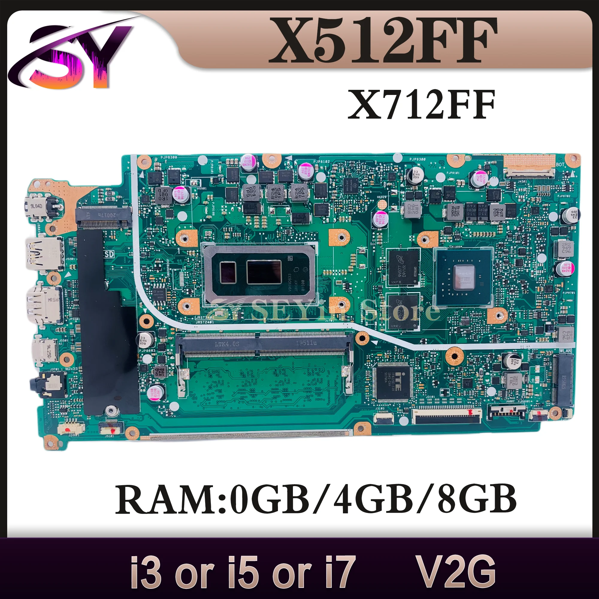 

X512FF Mainboard For ASUS V5000F X512FL X512FLC X512FB X512FJ X712FF X712FL X712FLC X712FB X712FJ X512FJG Laptop Motherboard