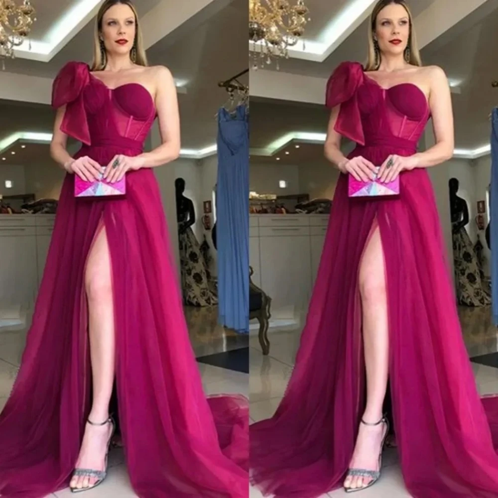 

Prom Dress For Women Simple Sweetheart Neck A Line One Shoulder Formal Evening Gowns Floor Length Party Dresses فساتين الحفلات