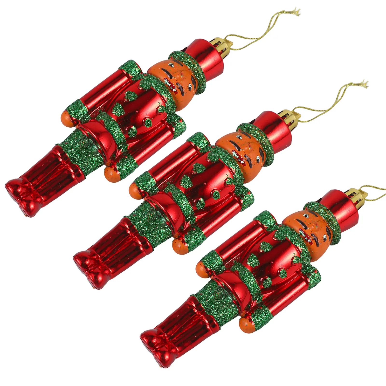 

3Pcs Christmas Nutcracker Hanging Ornament Plastic Decor Xmas Party Decoration Hanging Christmas Nutcracker Xmas Nutcrackers