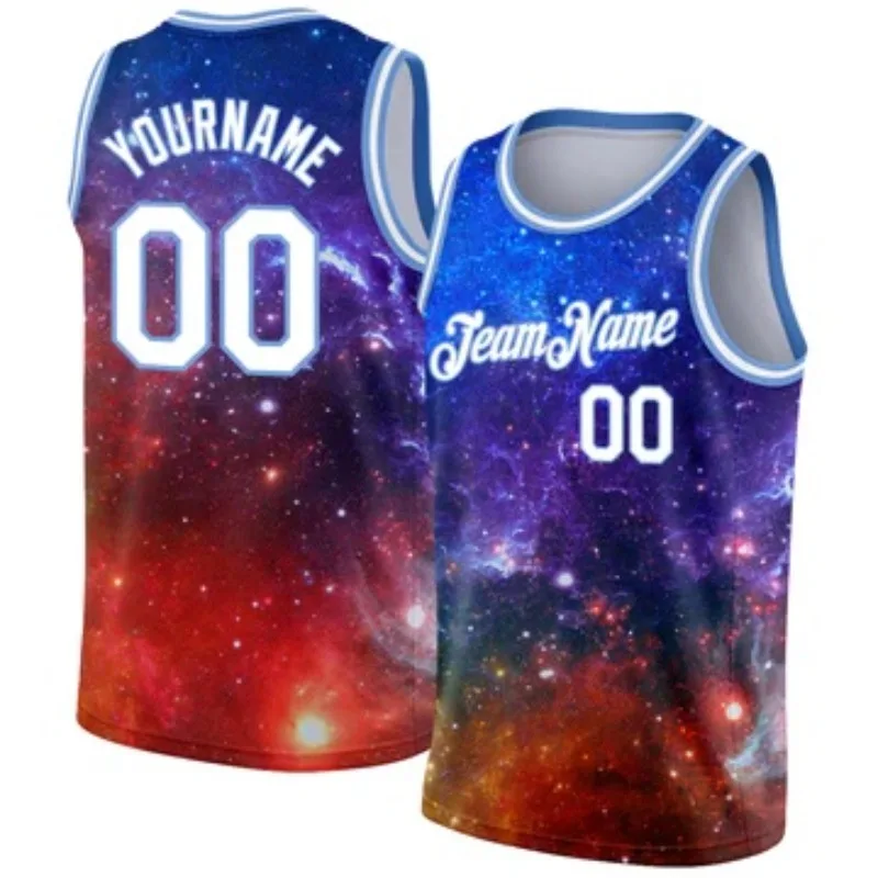 

25-26 New Fashionable Street 3D Color Printed Adult and Children's Breathable Mesh Sports Tank Top