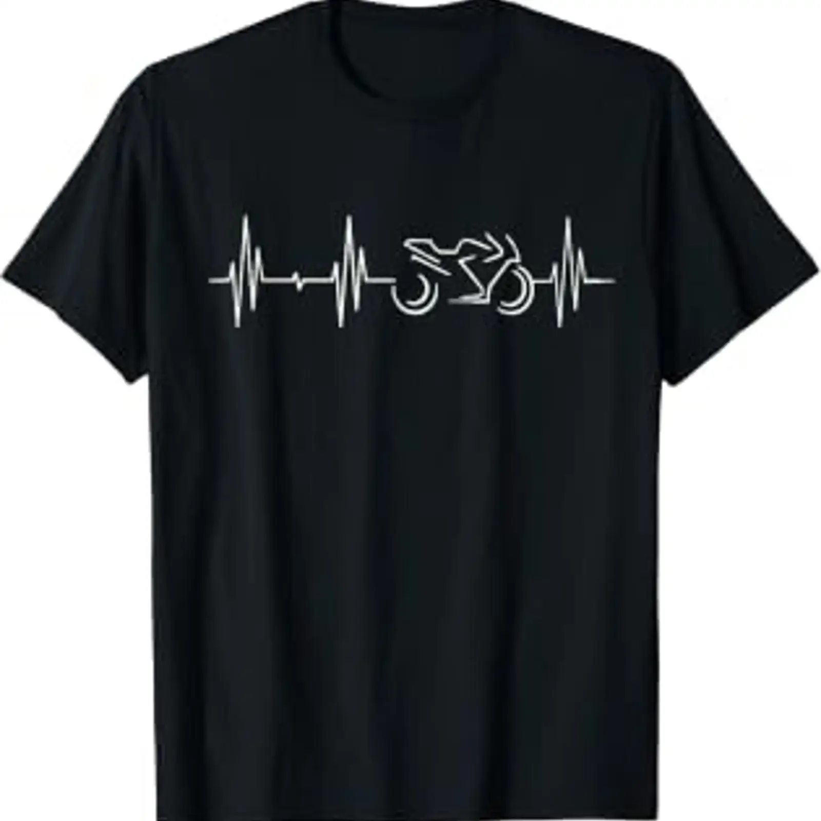 Heartbeat Motard Passion T Shirt vintage Washed Comfortable fashion Stretched Versatile Breathable Casual Stylish Unisex