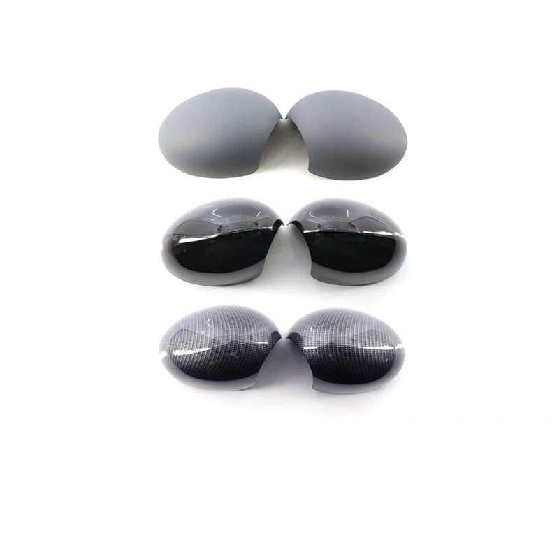 Gloss Black Primer Carbon Fiber Mirror Cap Cover For MINI Cooper R55 R56 R57 R58 2007-2014 51162754913 51162754914