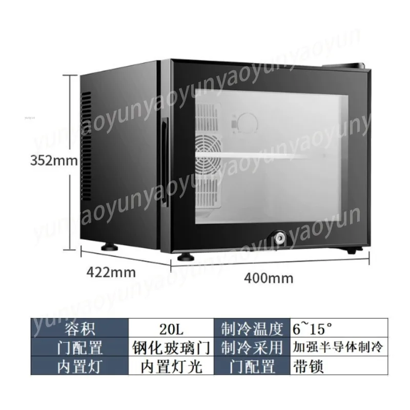 Food Sample Storage Lockable Fridge Small Cold Display Cabinet for Kindergarten School Tea Beverage Preservation