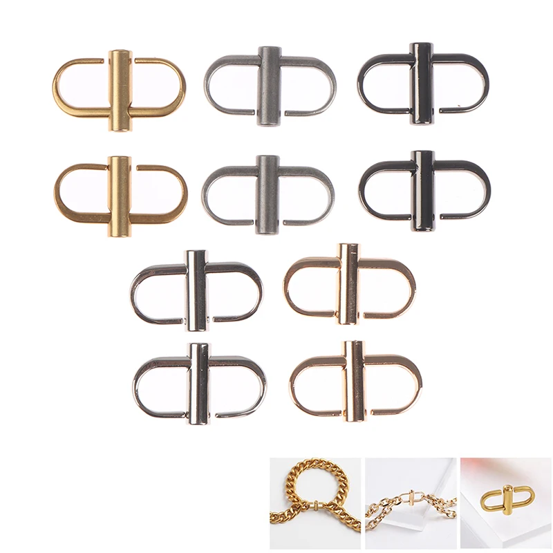 2Pcs/lot Adjustable Metal Buckles For Chain Strap Bag Shorten Shoulder Crossbody Bags Hardware Accessories With Screwdriver