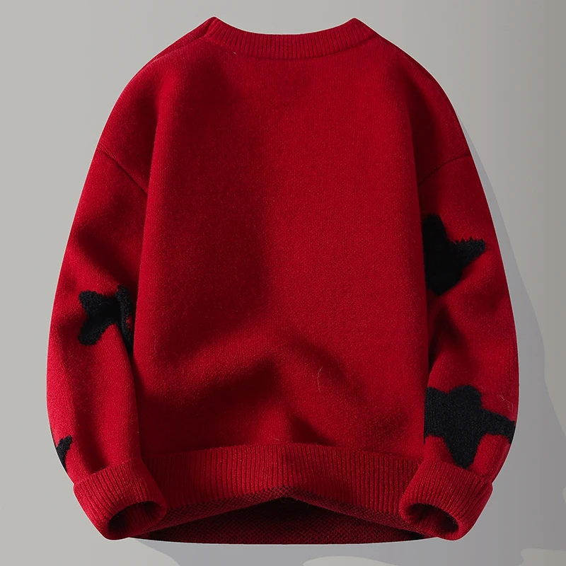 الخريف والشتاء جديد الرجال جولة الرقبة محبوك سترة الرجال المألوف ومتعددة الاستخدامات الرجال الدافئة أعلى