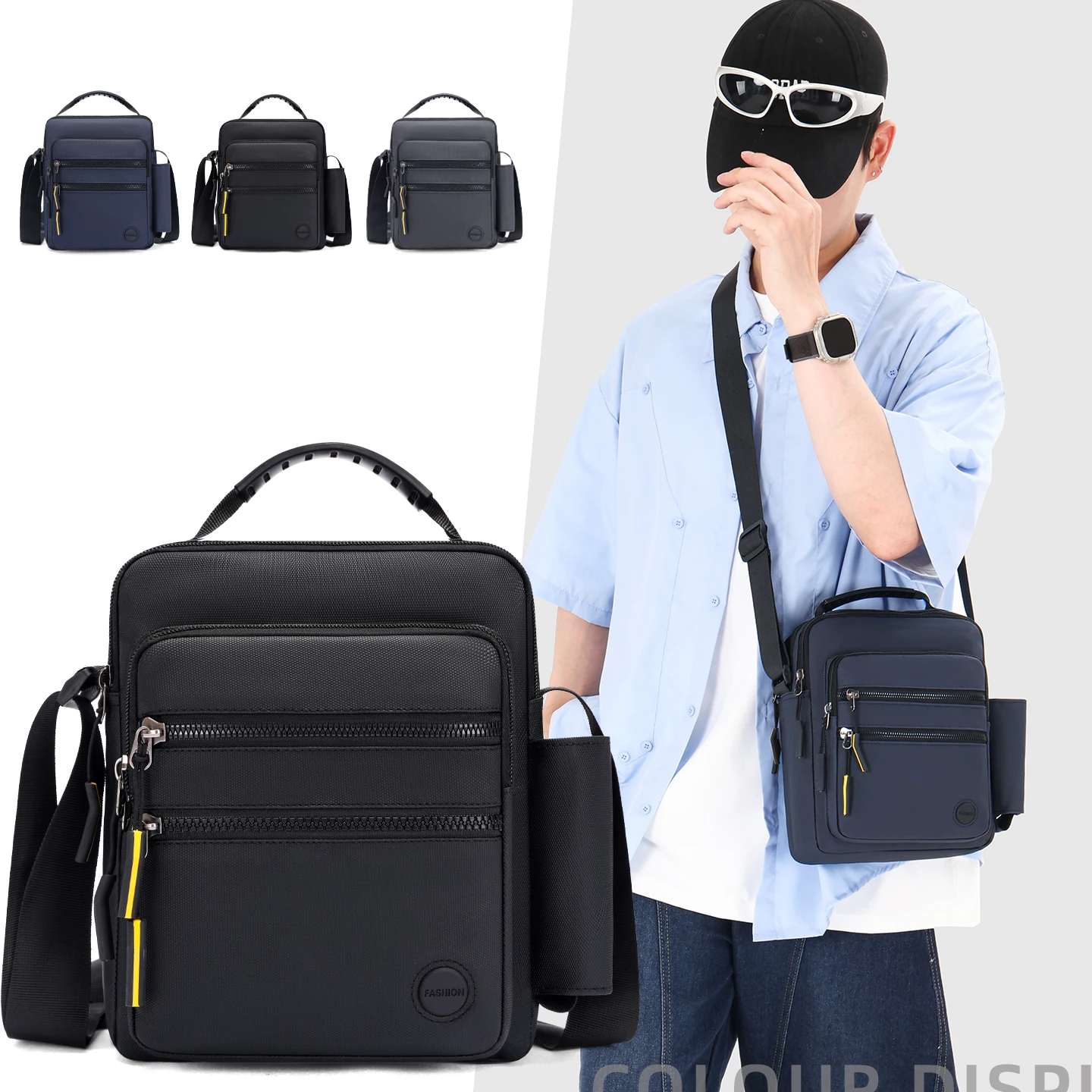 

Men's Mini Sling Bag – Waterproof Crossbody Chest Pack with Zippered Phone Pocket for Commute