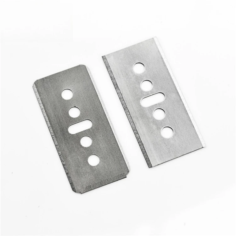 Double-Sided Replacement Unpacking Blade 50pcs High Carbon Steel Five-Hole Blade, Spring Telescopic Knife Replacement Blade