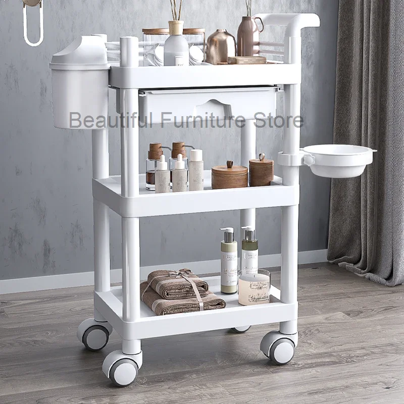 

Barber Rolling Salon Trolley Hair Wheels Cosmetic Salon Trolley Equipment Beauty Carrello Portaoggetti Salon Furniture RR50ST