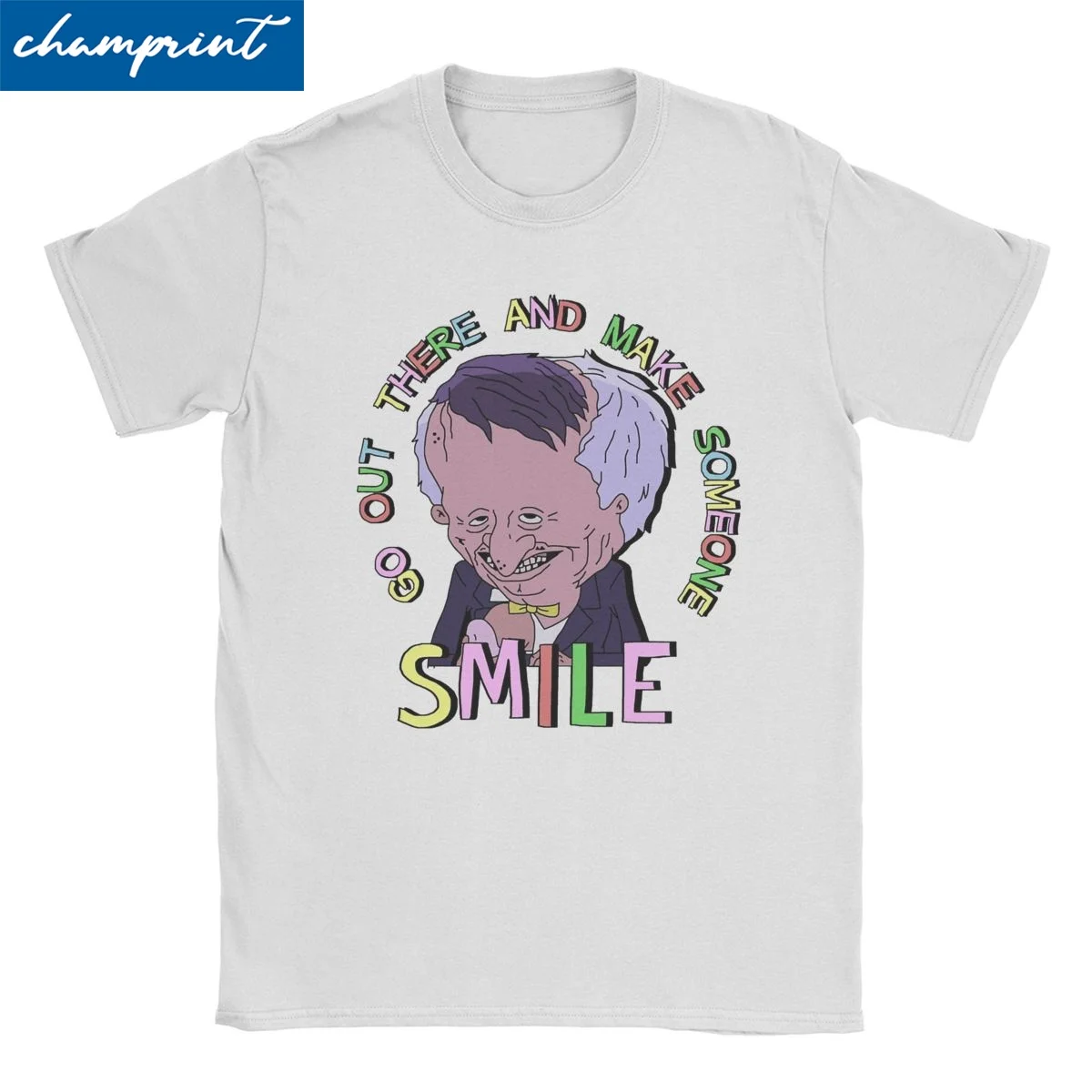 

Футболка Мужская/женская из 100% хлопка, с надписью «Go Out And Make Smile», с коротким рукавом