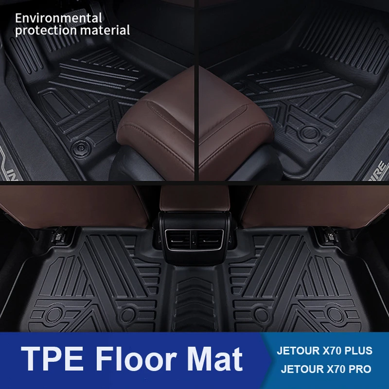 Custom Fit for JETOUR X70 X70 PLUS X70M X70S X95 Accessories Car Floor Mat Waterproof TPE ECO Rubberyers for Front and Rear Seat