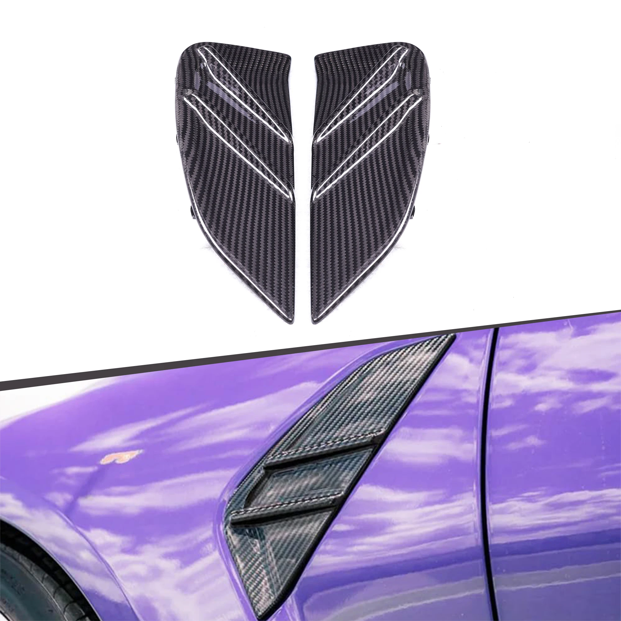 

Automotive Parts Dry Carbon Fiber Fender Vent Trim for BMW M3 G80 G82 M4 2021+ Pure CF Side Grill Light Trim Body Kits