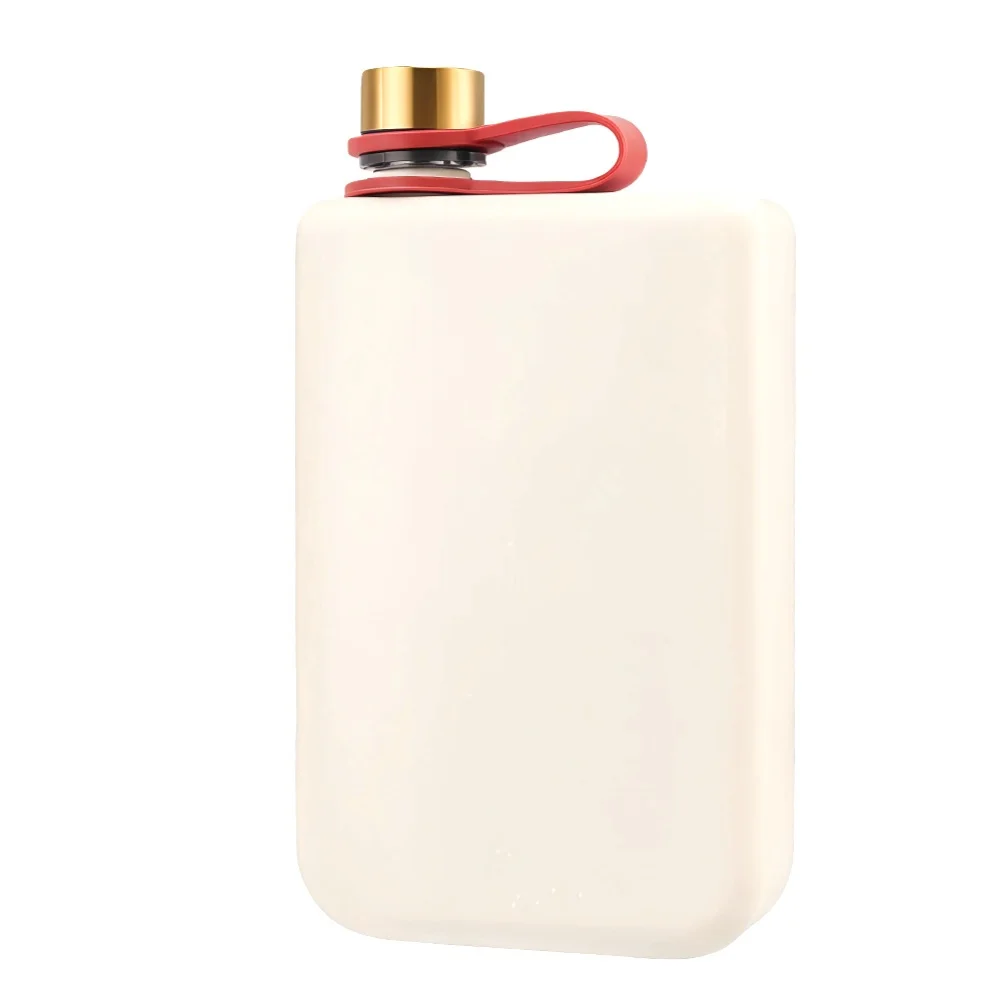Portable Hip Flask For Men 14.8*8.2cm Matte Hip Flask Rust-resistant Stainless Steel Leakproof Design Slim Lightweight
