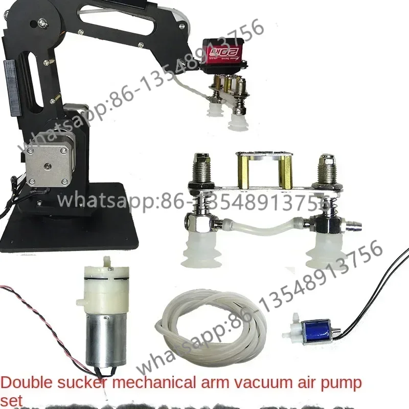 Mechanical arm vacuum pump with dual suction cups suitable for promotion of mg996mg995ds321825t toothed servo spot