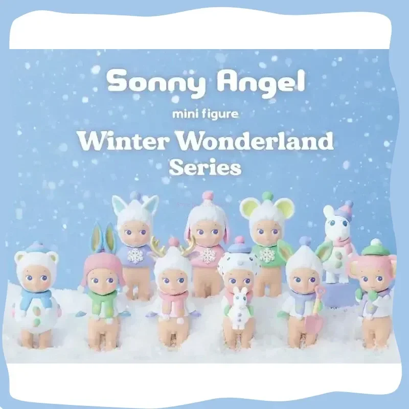 Original Sonny Angel Winter Wonderland Series Blind Box Mini Figure Figurine Cute Hipper Cartoon Surprise Toys Christmas Gifts