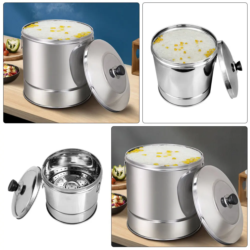 

Large Capacity Steamed Rice Bucket Stainless Steel Kitchen Gadget For Sushi Rice Container Cookware Steamer Pot Home Cooking