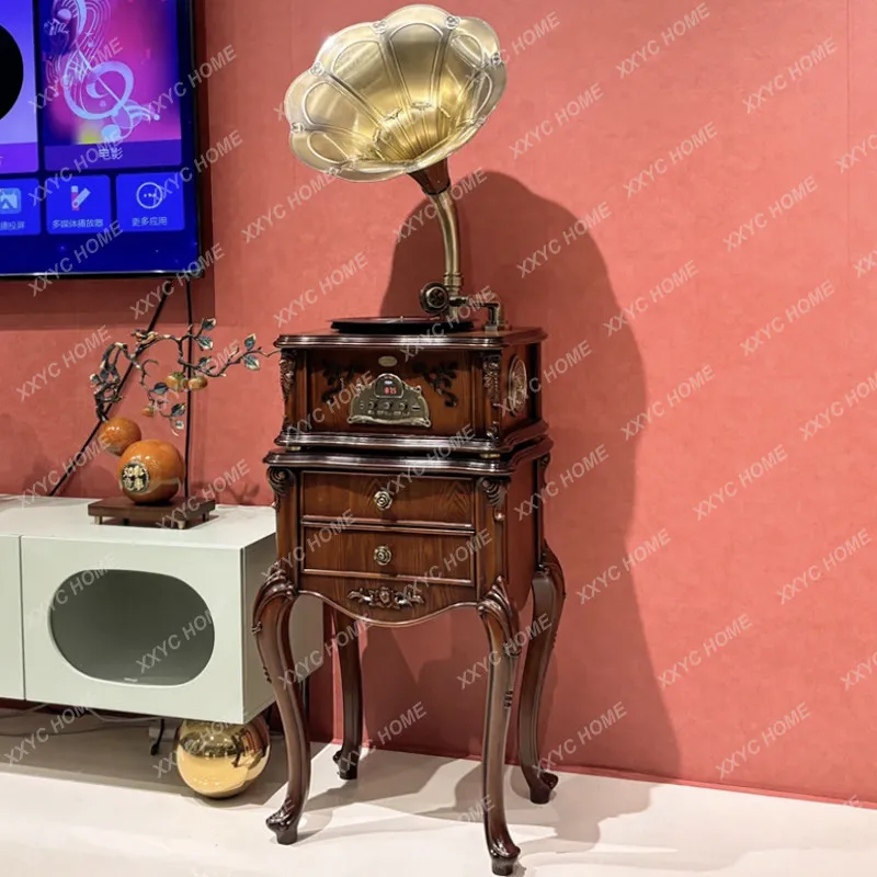 L retro phonograph, classical multi-functional all-in-one vinyl, Bluetooth speaker