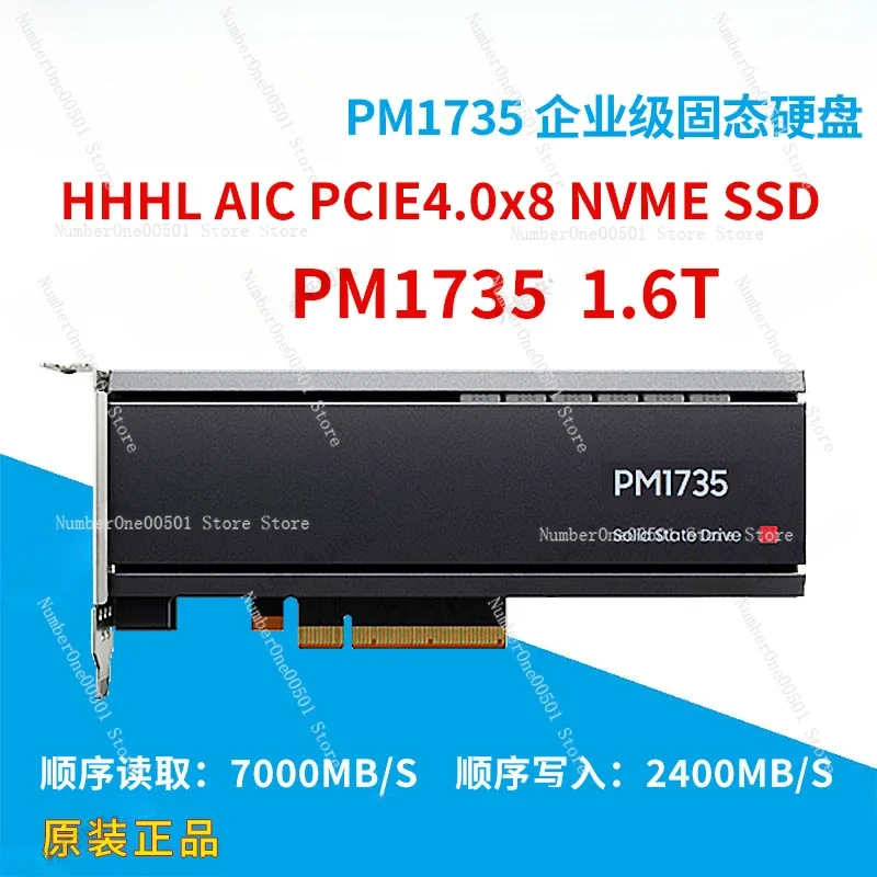 1Pcs, Applicable To Samsung/Samsung PM1735 1.6T AIC Card PCIE4.0 Server Enterprise Solid State Drive