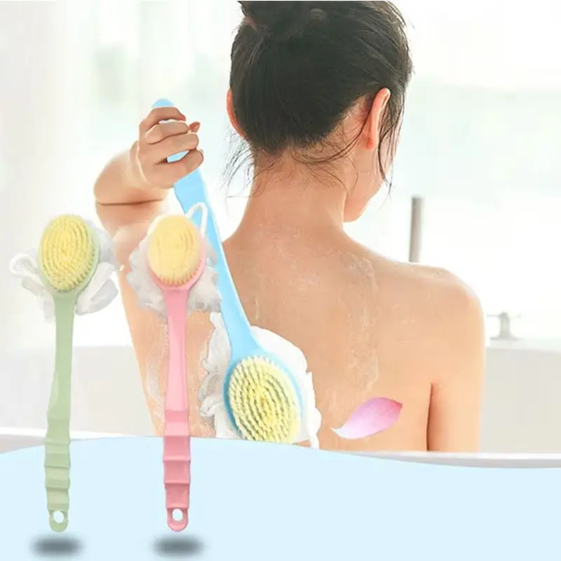 Double-Sided Bath Sponge Long Handle Bath Brush With Soft And Comfortable To Hang Bathing Tool For Body Cleaning Wholesale
