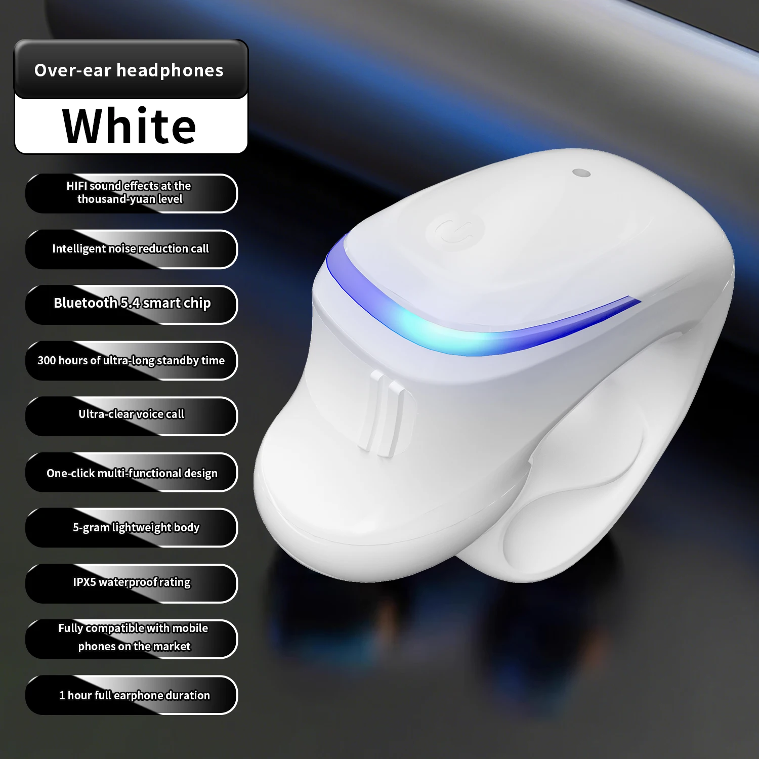 Bone Conduction 5.3 Wireless Bluetooth Headset Talking Clip-on Headset Long Time Wear Without Pain Ultra Long Battery Life