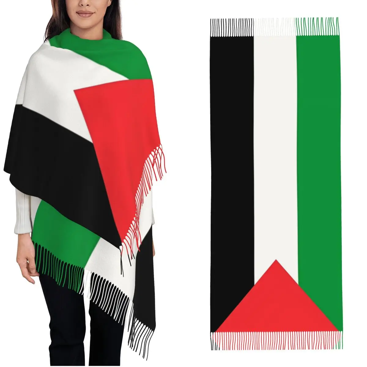 

Classic Palestine Palestinian Flag Shawls Wraps for Women Warm Large Long Scarf Pashmina Shawl Scarves