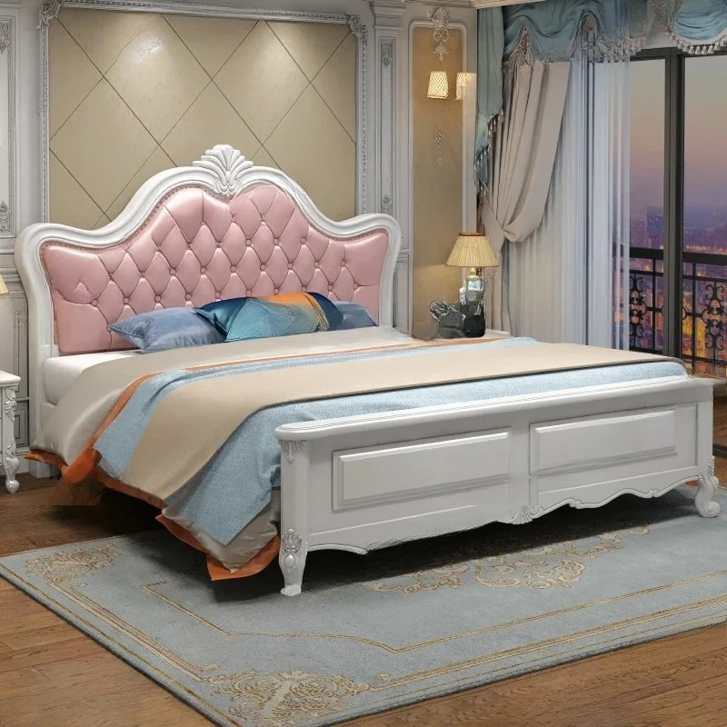

Minimalist Modern Bed Aesthetics European Wedding Confortable Small Family Bed Apartment High Quality Frame
