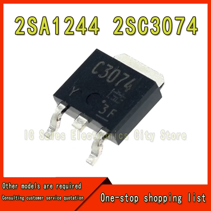 10 piezas/partij 2SA1244 A1244 TO252 2SC3074 C3074 TO252 Transistor automático
