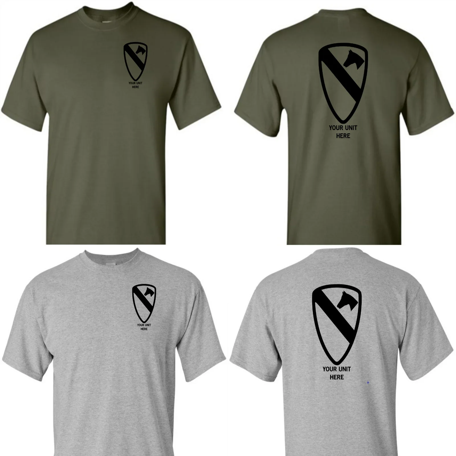 

US Army 1st Cavalry Division Men T-Shirt Short Sleeve Casual 100% Cotton Shirts