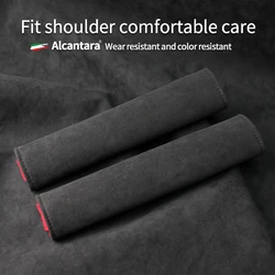 For Tesla Model 3 X Y S Interior Accessories Car Seat Safety Belt Cover Shoulder Alcantara Suede Protector 2023 2020 2021 2022