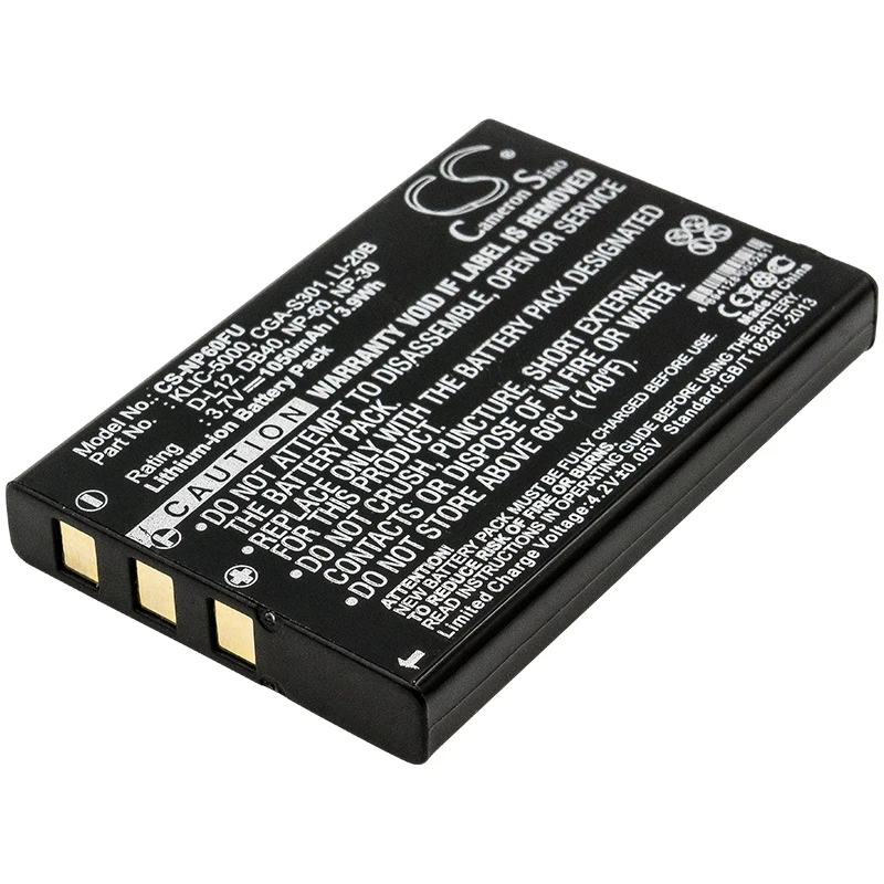 Replacement Battery for CREATIVE  DiVi CAM 428 NP-60 3.7V/mA