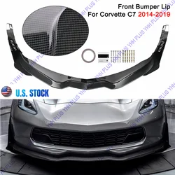 C7 Front Bumper Lip Splitter w/ Side Winglet For Corvette Z06 Z51 14-19 Accessories Auto Exterior Modification Decoration Parts