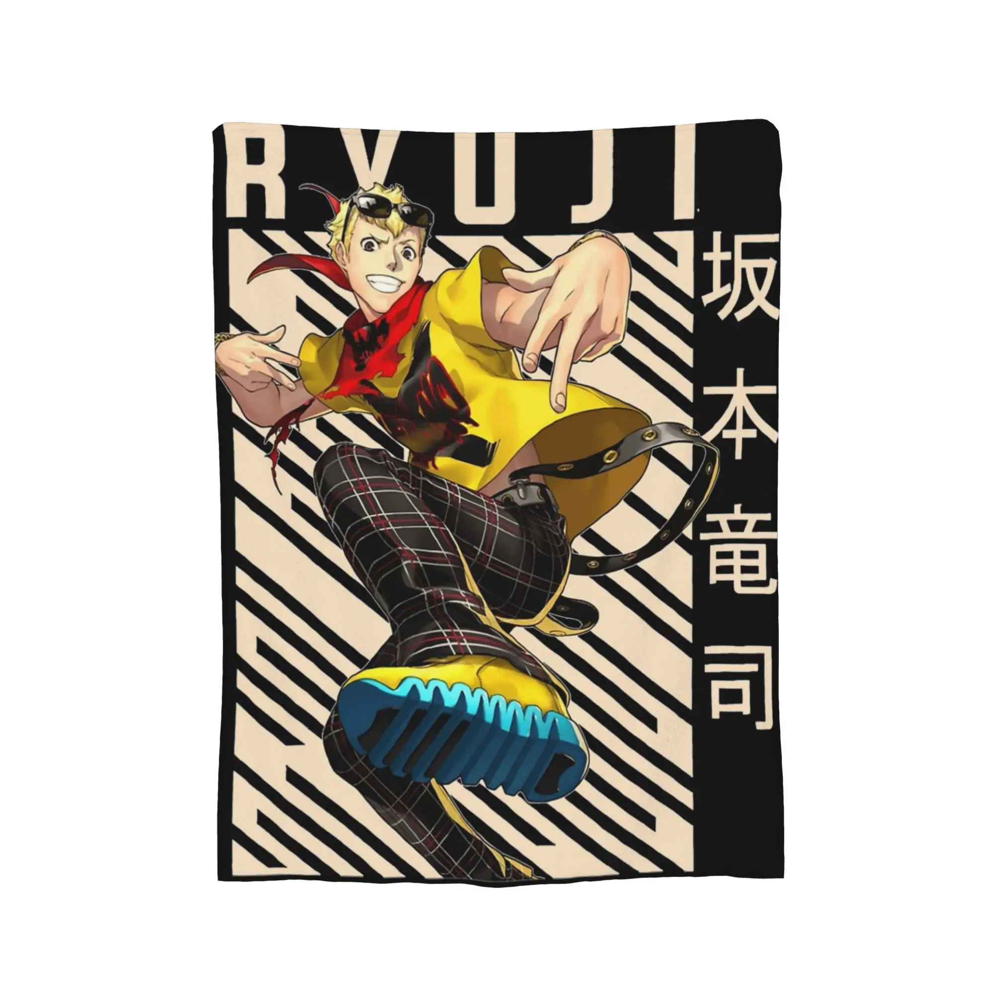 Persona 5 Ryuji Sakamoto  Blanket Cover   Flannel Throw Blankets Home Couch Portable Soft Warm Bedsprea