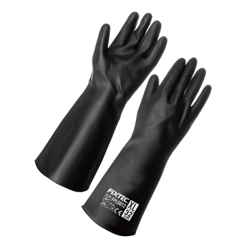 Guantes de látex de goma para trabajo de seguridad del hogar, guantes aislantes eléctricos de látex Natural negro PPE, precio al por mayor de 120 piezas