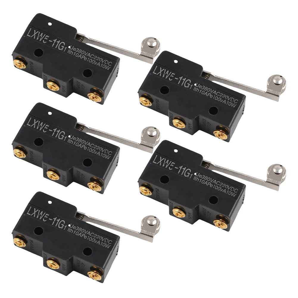 

5pcs Z-15GW2-B Limit Switch SPDT 3-pin Momentary Roller Rocker Limit Switch For CNC Machine Tools Home Appliances DIY
