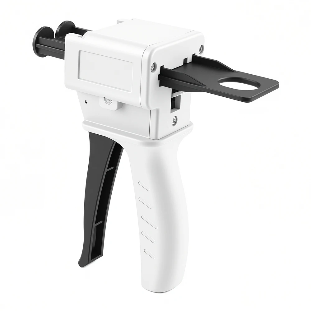 AB Glue Gun 25ml Two-component Glue Gun 2:1/1:1 Epoxy Sealant Glue Gun With 4pcs Mixing Nozzle and 2pcs Empty Dual Cartridges
