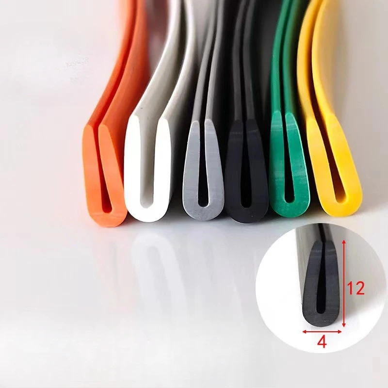 

U-образная уплотнительная лента, край корпуса для стекла толщиной 0,3-1,5 мм, металлические панели, белый, красный, серый, черный, синий, желтый, зеленый, оранжевый