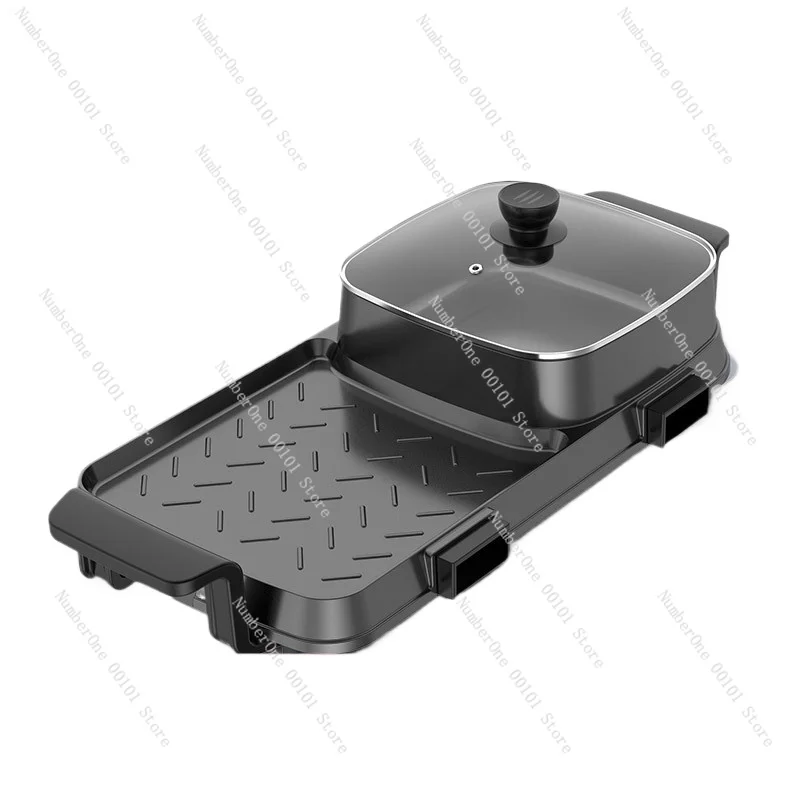 Household Korean hot pot barbecue integrated pot, multi-functional barbecue machine