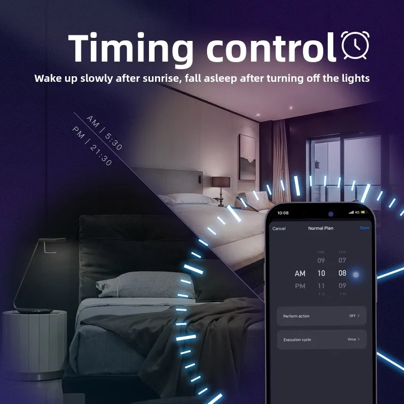 WiFi Tuya Smart Home LED Spotlight: RGBCW Color-Tunable, App & Voice Controlled, Timing Function, GU10 Light Cup