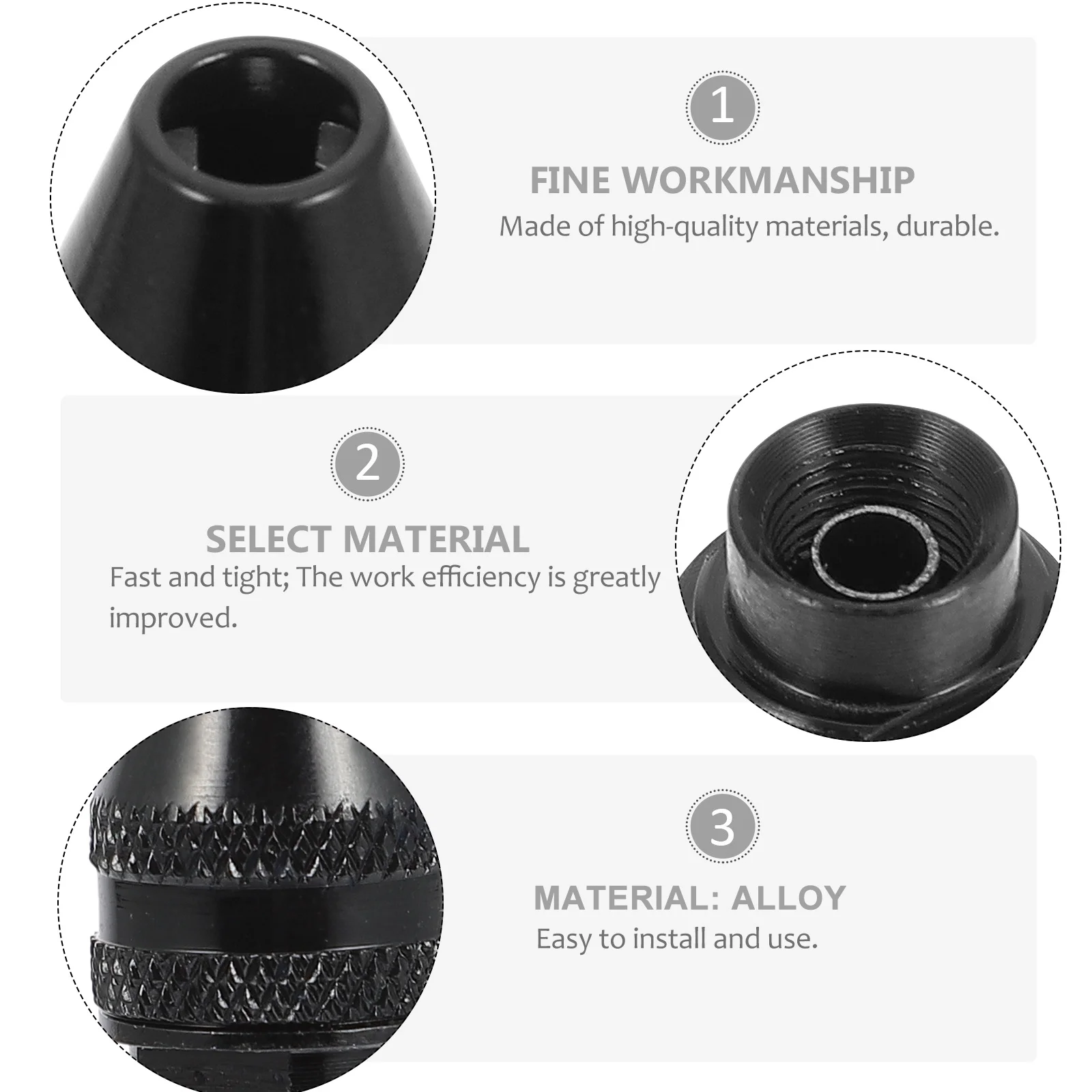 2 قطعة طاحونة كهربائية تشاك بدون مفتاح متعدد تشاك مدمج للمساحات الصغيرة ثلاثة أدوات تحويل أداة دوارة الفك #4