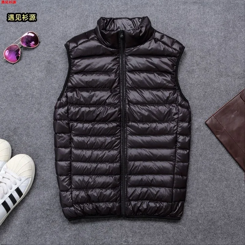 Ultra-Light down Vest Men's Spring Autumn Winter Fashion City Style Standard Fit Youth Daily Wear Couple's Style Vest