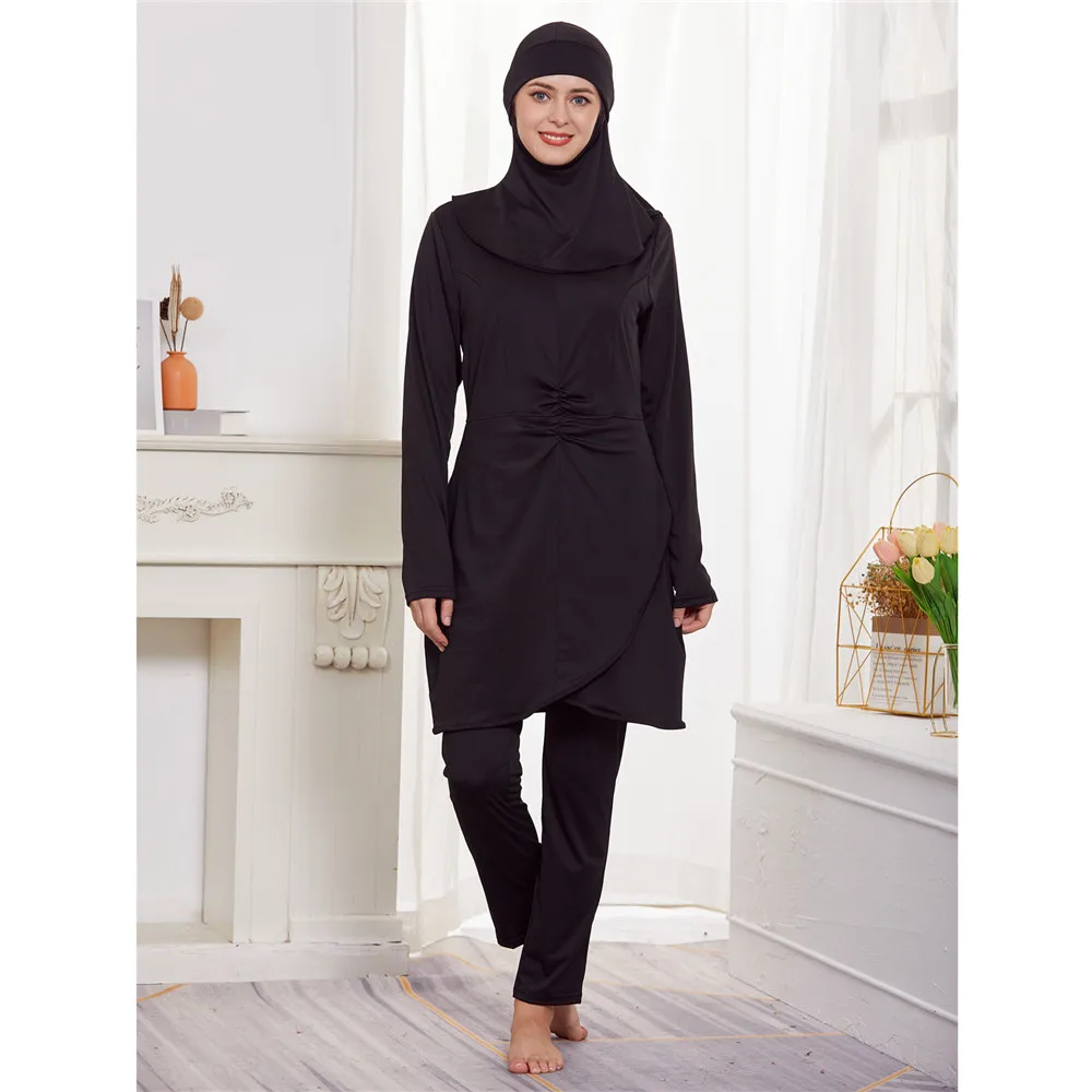 3 pezzi costumi da bagno musulmani donne modesto costume da bagno islamico Burkini costume da bagno Hijab costume da bagno conservatore Maillot De