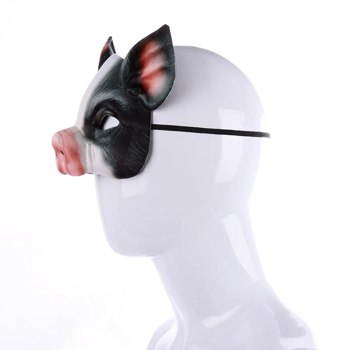 

Pig Mask Half Face Masquerade Animal Ball Pink Costume Furry Halloween Party Lightweight Design Prom Wedding Carnival Toy