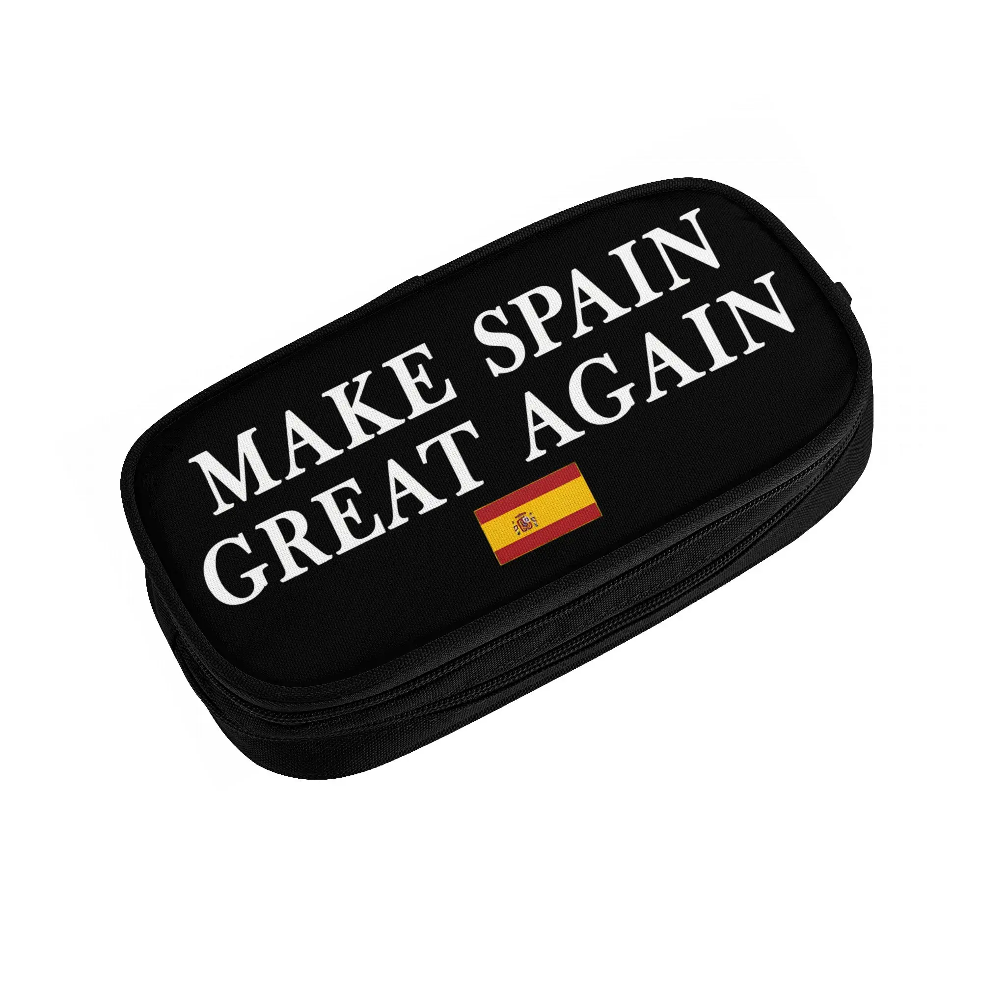 Funny Make Spain Great Again Pencil Cases Fun   Pen Holder Bag for Student Large Storage Students School Cosmetic Pencil Pouch