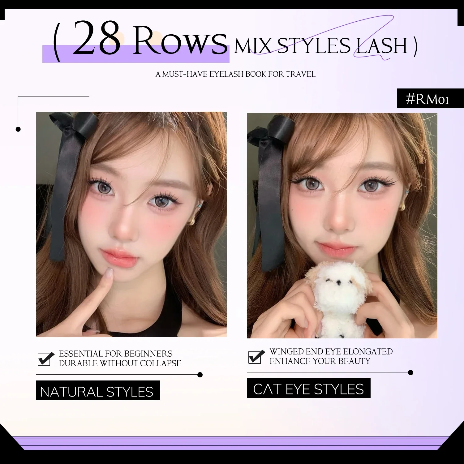 GROINNEYA Wimpers Clusters 320 stks Natuurlijke Wimperverlenging Cluster Wimpers Volume Gemengde Lade Wimpers Cluster Natuurlijke Wimpers