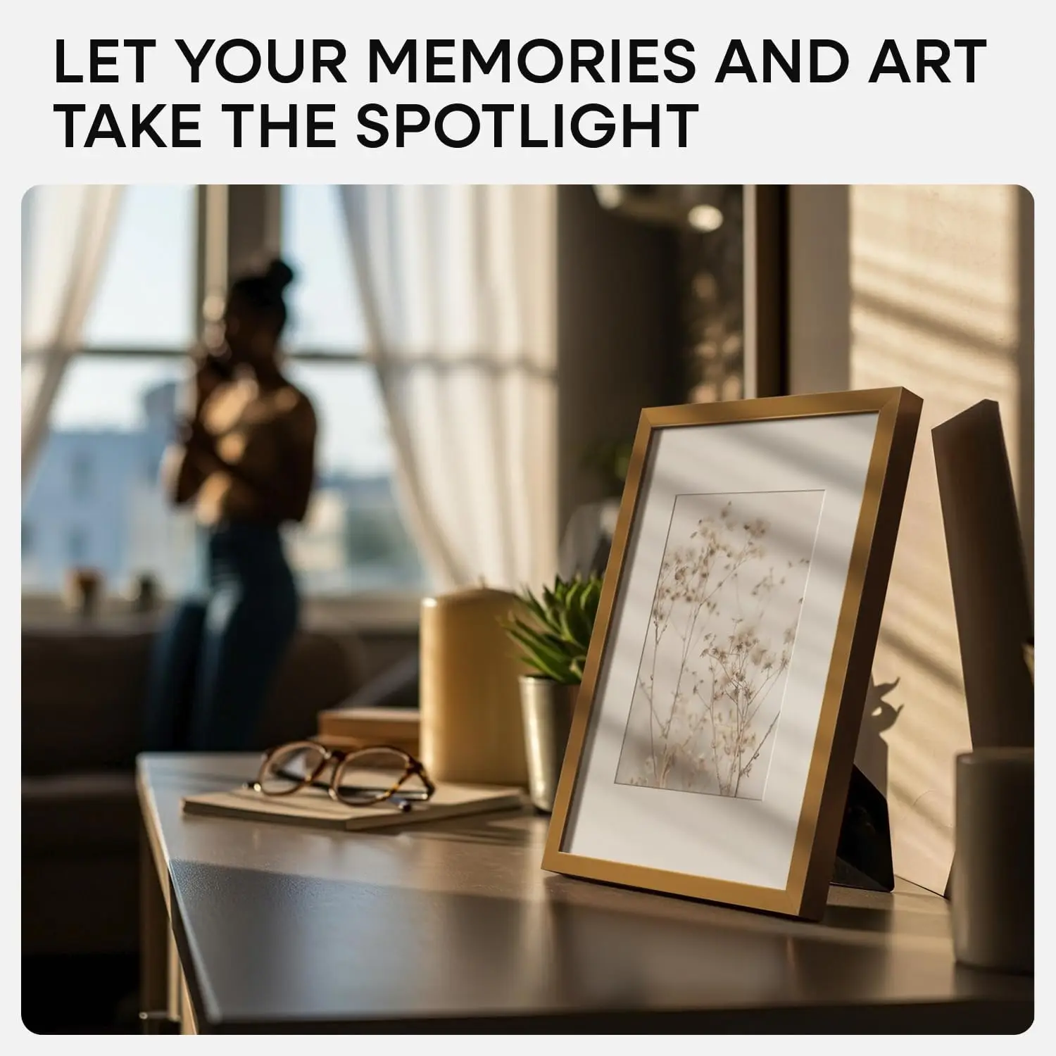 إطار صورة برونزي 5x7. مكتب معدني عالي الجودة أو إطار حائط مع حصيرة 4x6 وزجاج مقسى، مجموعة من 1.