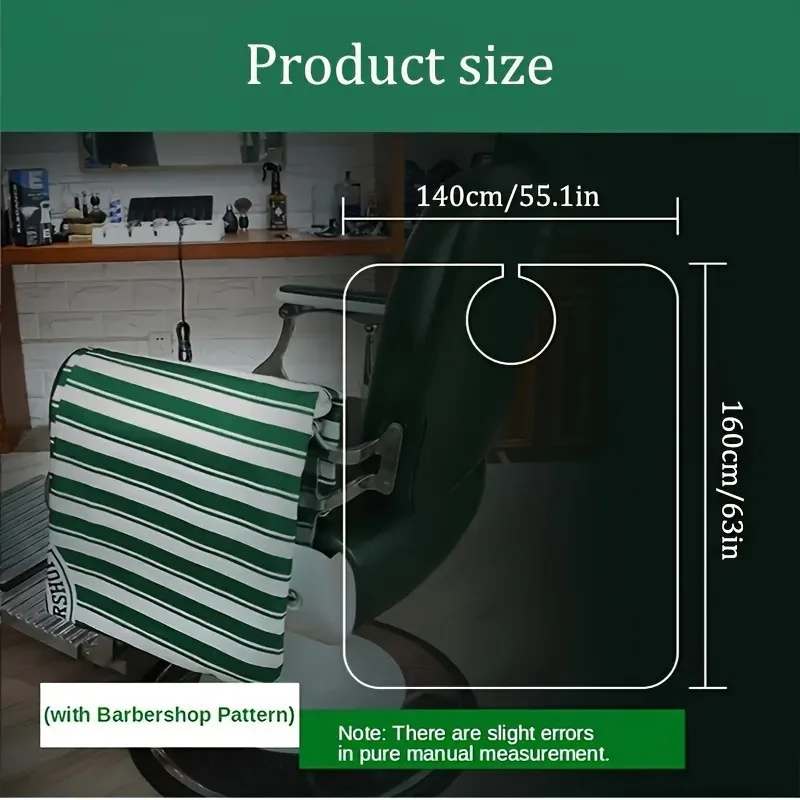 مريلة تصفيف الشعر ذات شريط واحد، مريلة حلاقة احترافية عالية الجودة مضادة للحشف ومضادة للكهرباء الساكنة، تصميم ياقة قابلة للتعديل - Su #3