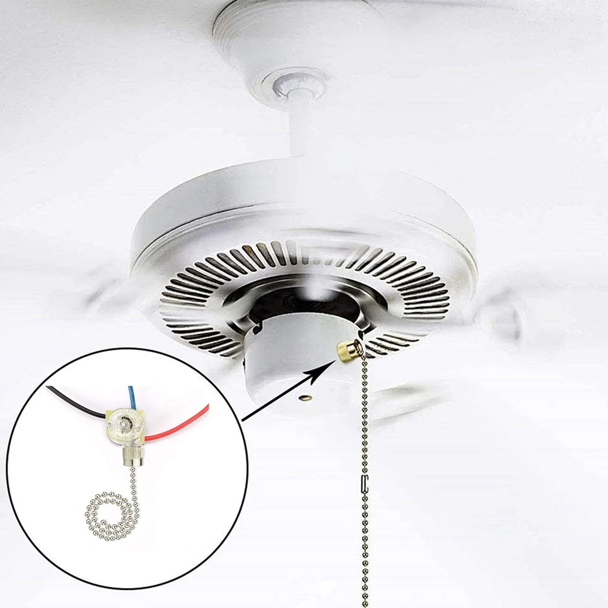 New Shown-3Pack Ceiling Fan Light Switch ZE-110 Fan Switch 3 Way Speed Fan Switch Ceiling Pull Chain Switch Replacement